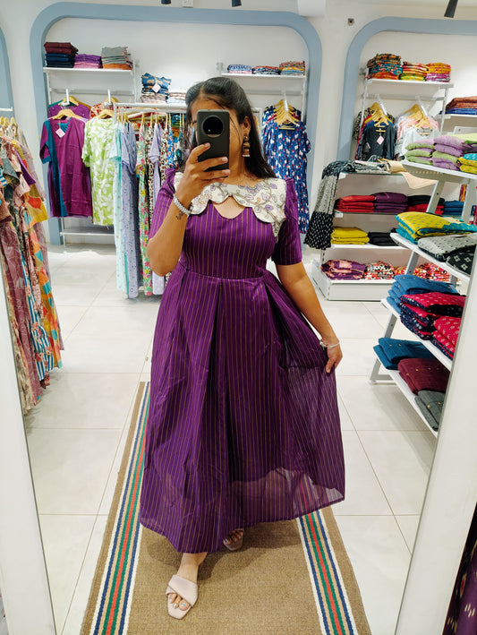Premium Raw Silk Maxi| With Lining | Size M-3XL | Feeding only