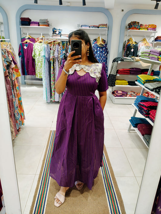 Premium Raw Silk Maxi| With Lining | Size M-3XL | Feeding only