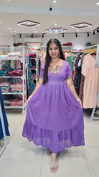 Premium Raw Silk Maxi| With Lining | Size M-3XL | Feeding only