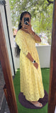Rich and Premium Handloom Cotton Pleated Maxi- Feeding/Non feeding