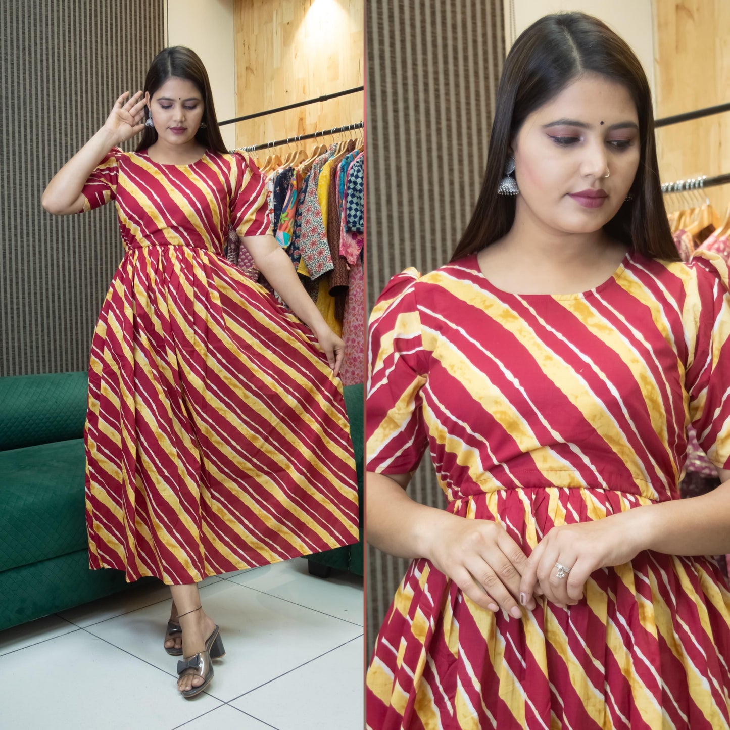PULL UP MATERNITY/Zipless FEEDING KURTIS (Without lining)