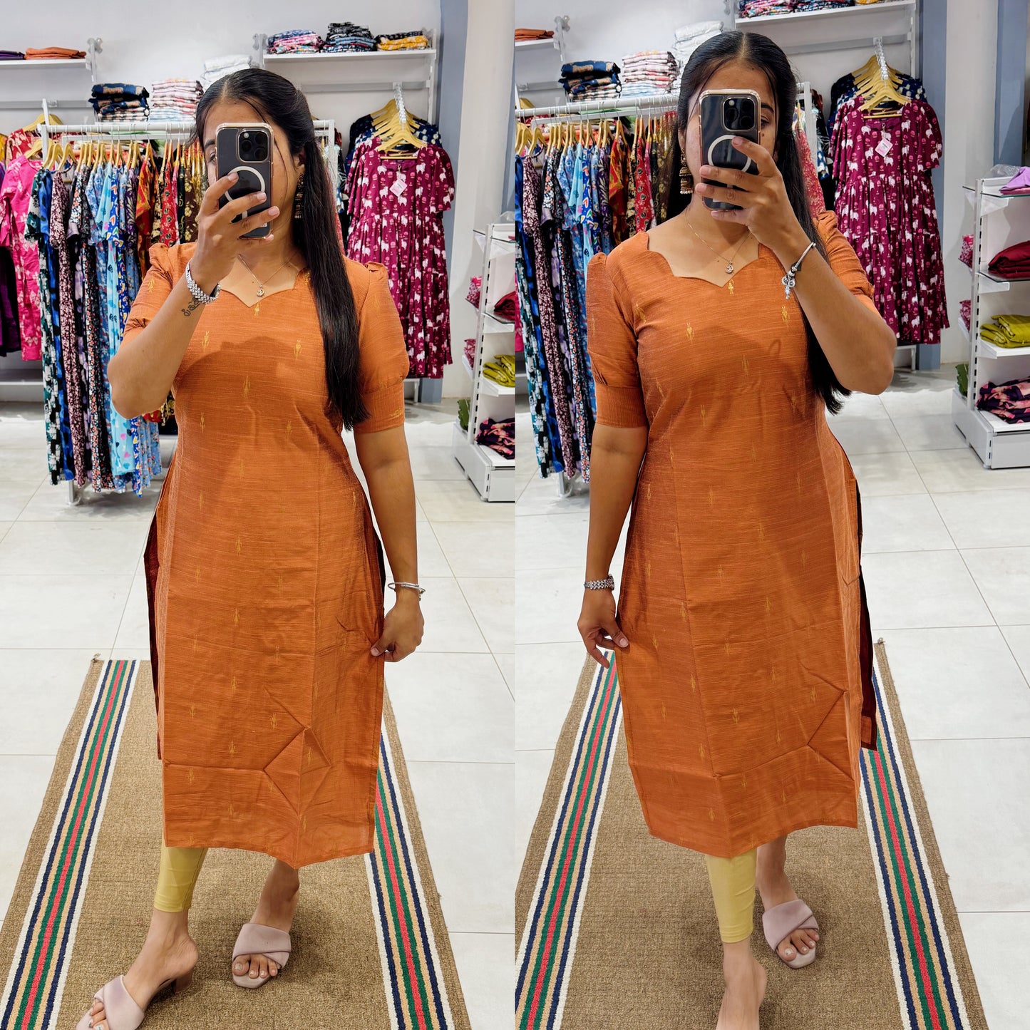 Premium Raw Silk Kurti (With Lining) Non-Feeding