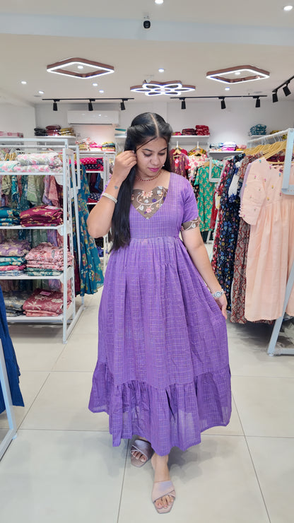 Premium Raw Silk Maxi| With Lining | Size M-3XL | Feeding only