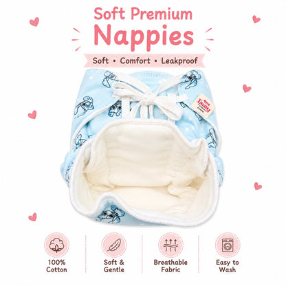 Reusable PaddedNappies for Babies(Pack of 3) Print will Vary