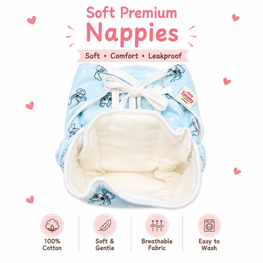 Reusable PaddedNappies for Babies(Pack of 3) Print will Vary