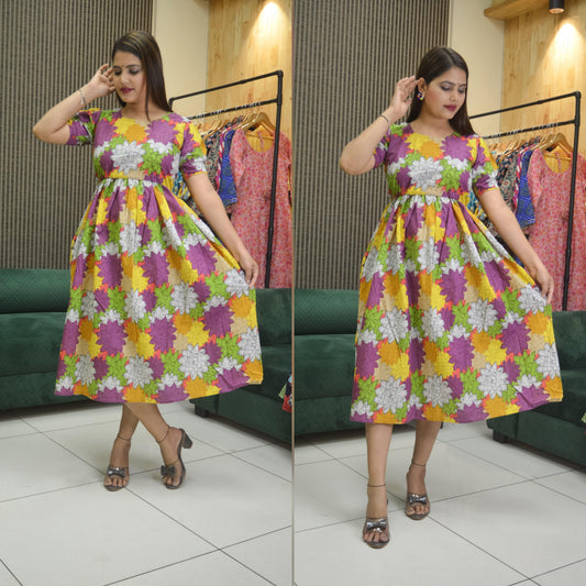 PULL UP MATERNITY/Zipless FEEDING KURTIS (Without lining)