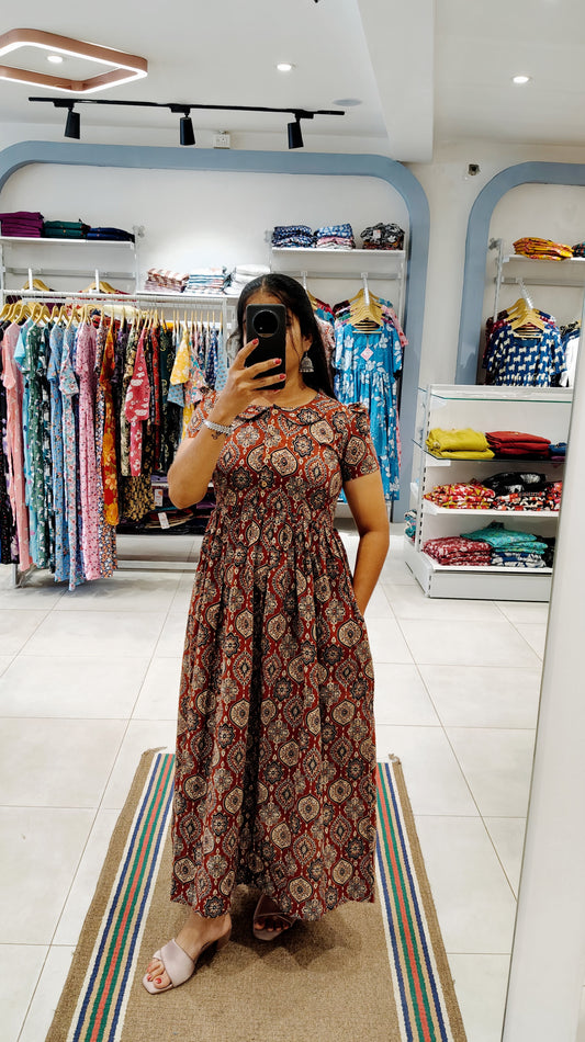 Premium Cotton with CENTER Button Maxi
