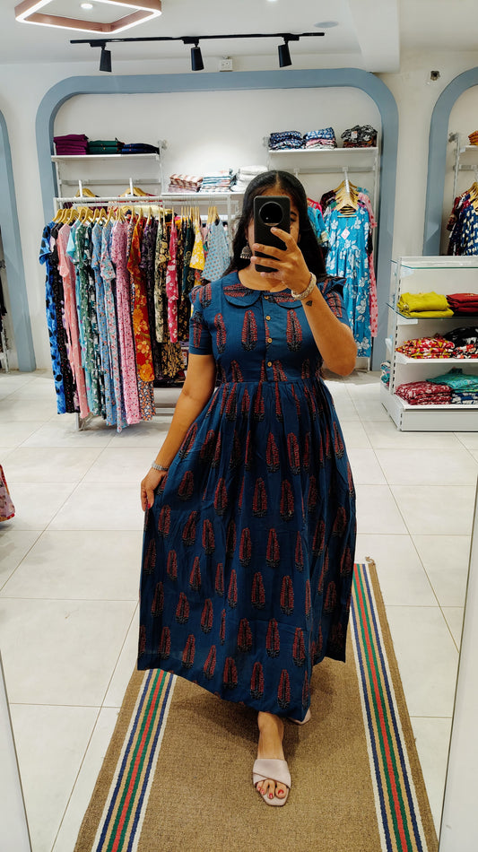 Premium Cotton with CENTER Button Maxi