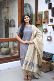 Premium Raw Silk Printed Salwar Set-(Top,Bottom,Duppatta)- Feeding