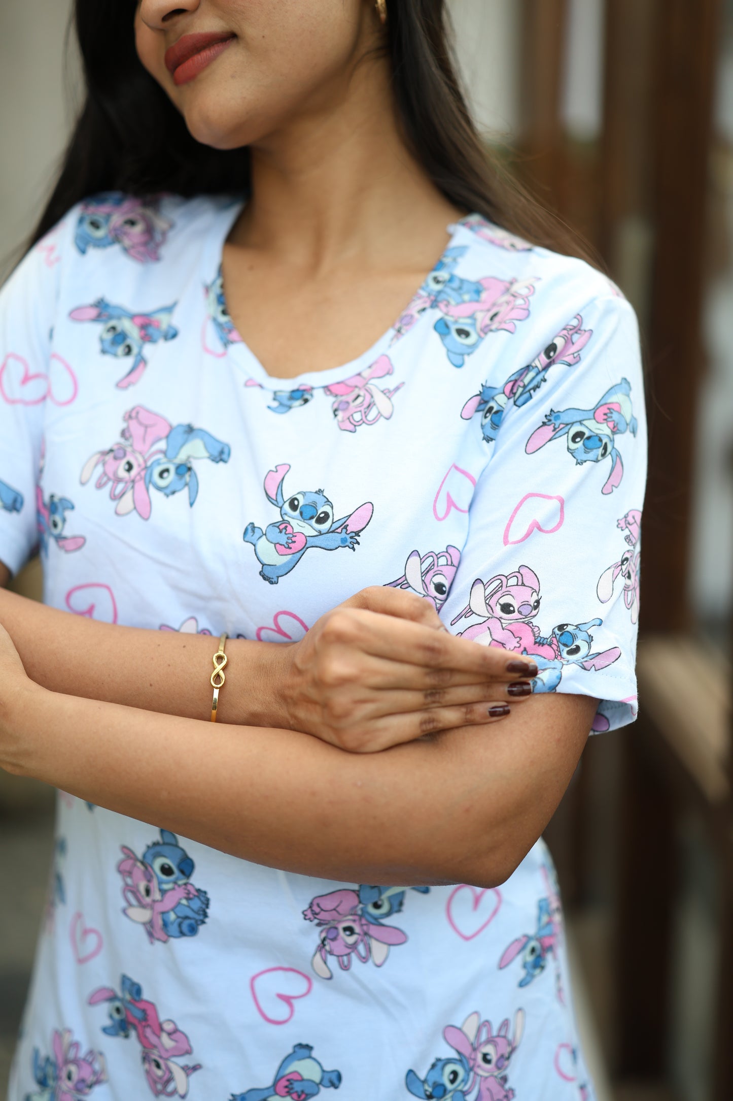 Feeding/Maternity - Hoseiry Cotton Pull up T shirt and Plazzo Set-TP003