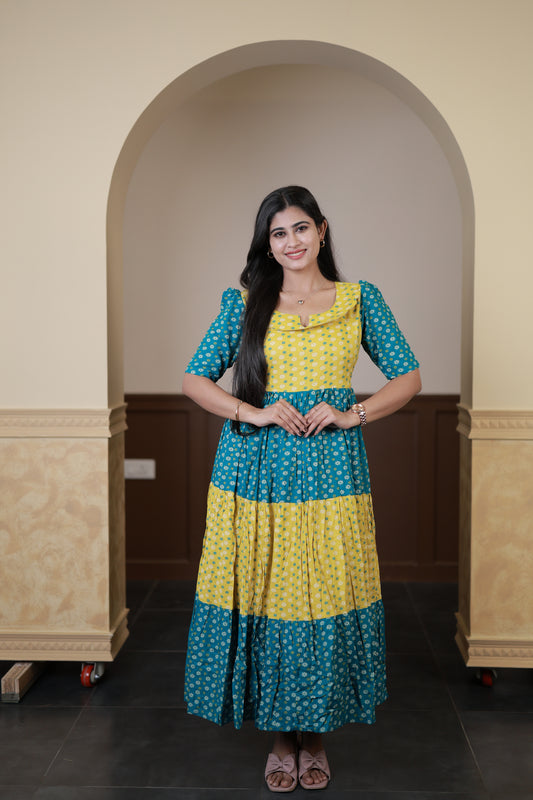 Premium Cotton Blend Flex Fabric  Maxi with Cotton lining 020