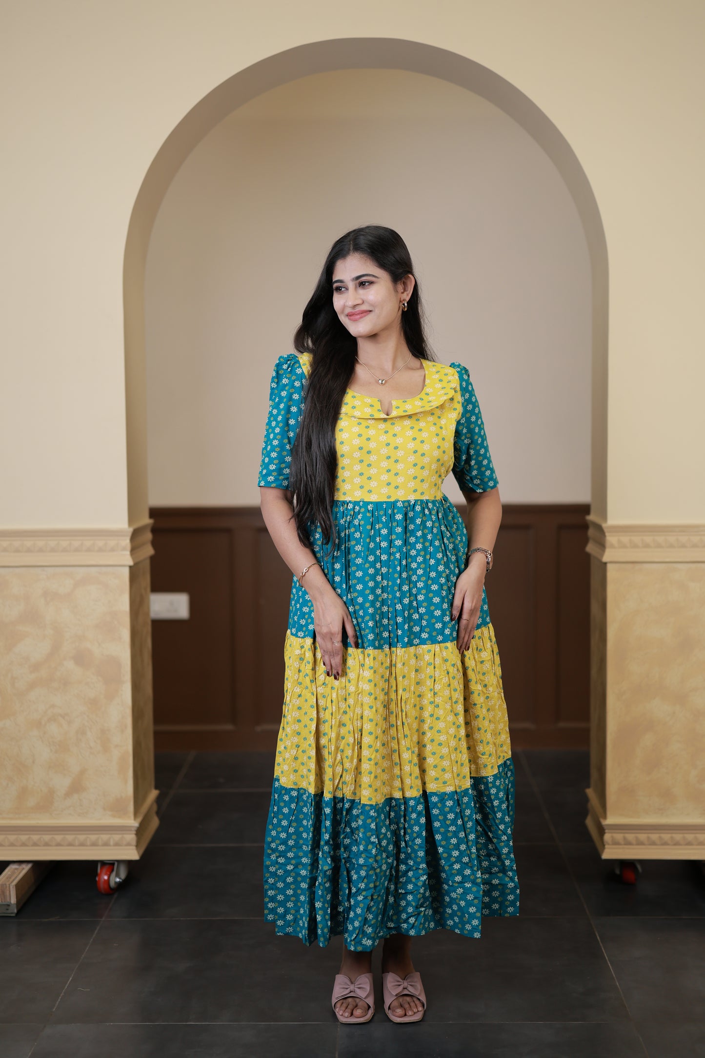 Premium Cotton Blend Flex Fabric  Maxi with Cotton lining FC0150