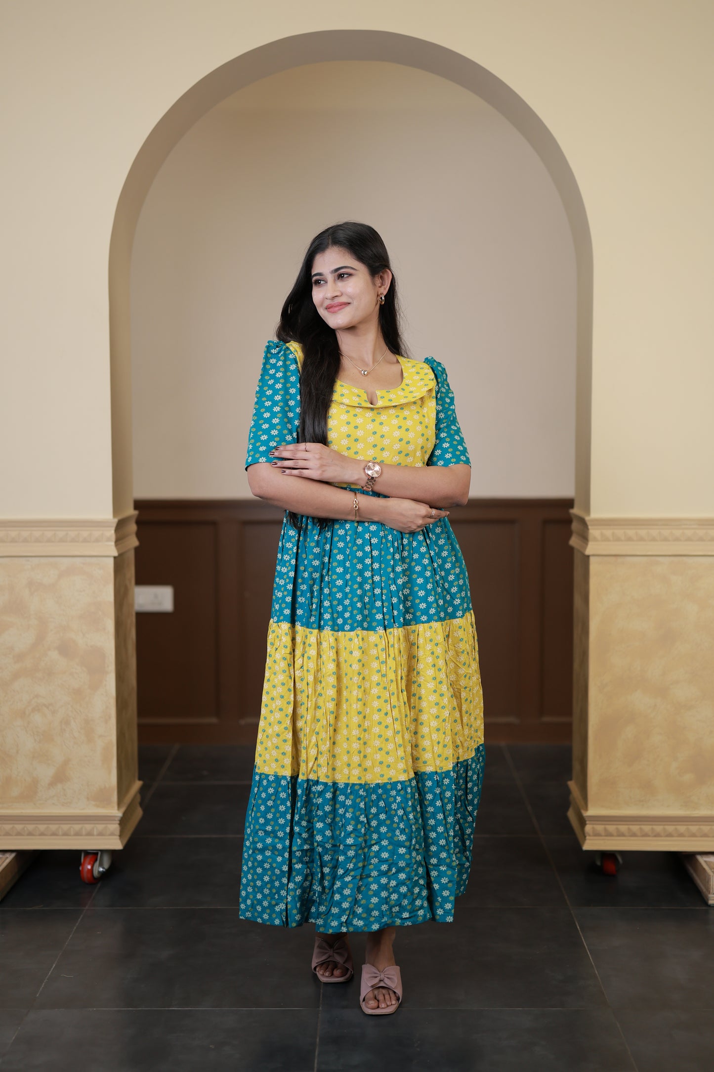 Premium Cotton Blend Flex Fabric  Maxi with Cotton lining FC0150