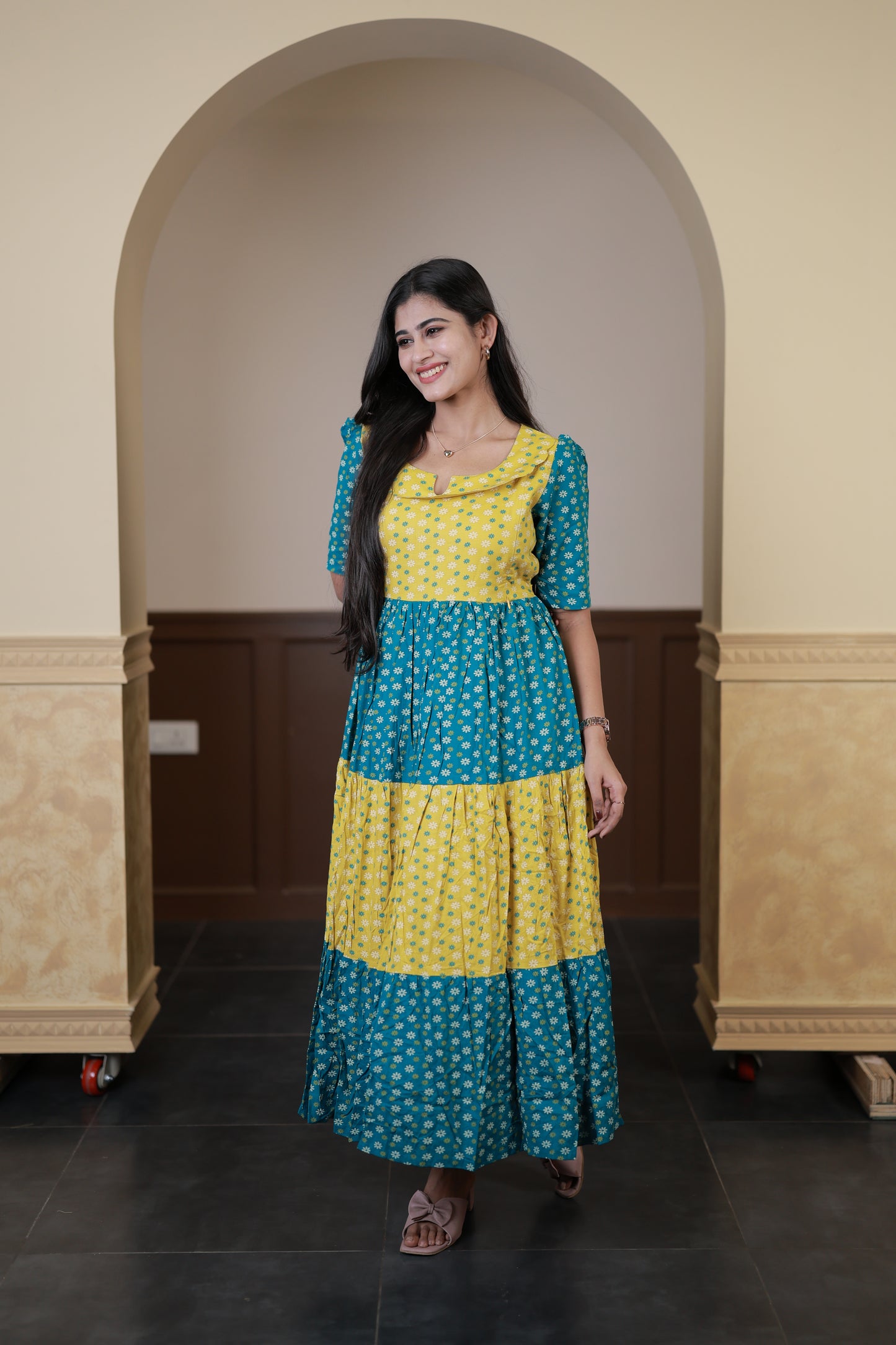 Premium Cotton Blend Flex Fabric  Maxi with Cotton lining FC0150