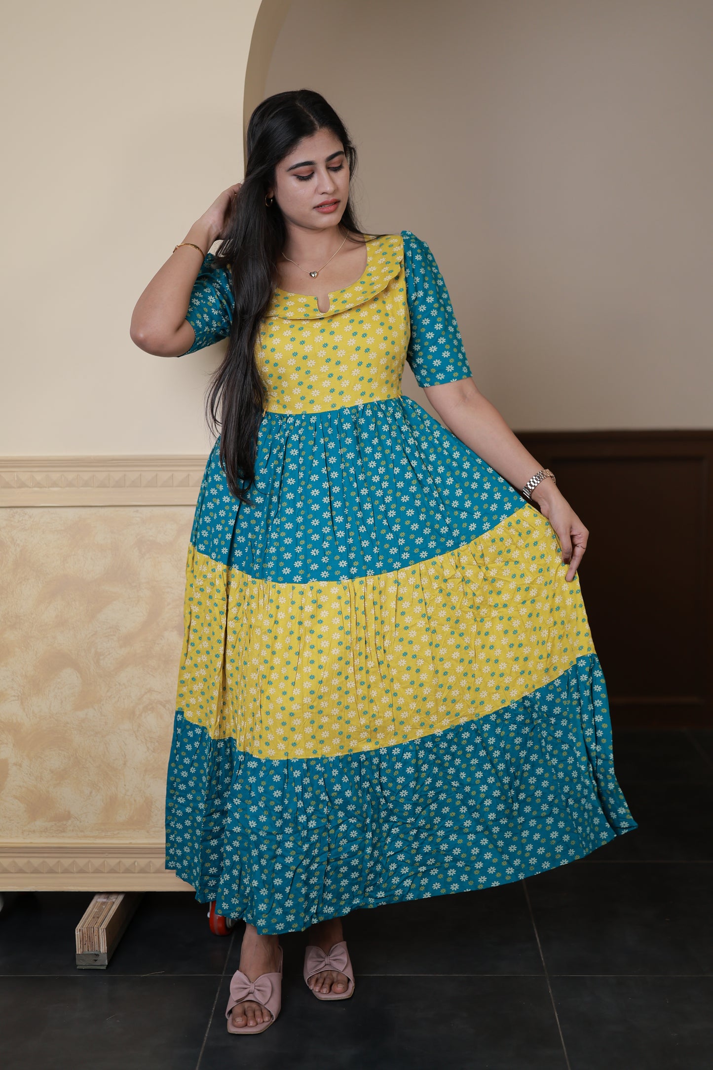 Premium Cotton Blend Flex Fabric  Maxi with Cotton lining FC0150