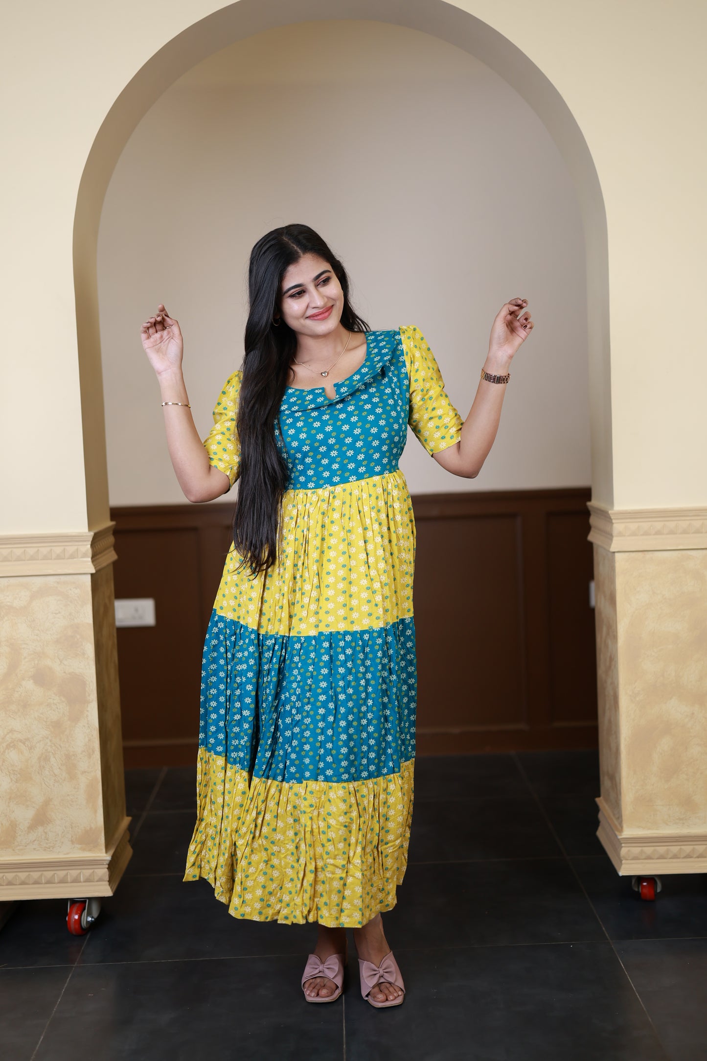 Premium Cotton Blend Flex Fabric  Maxi with Cotton lining FC0149