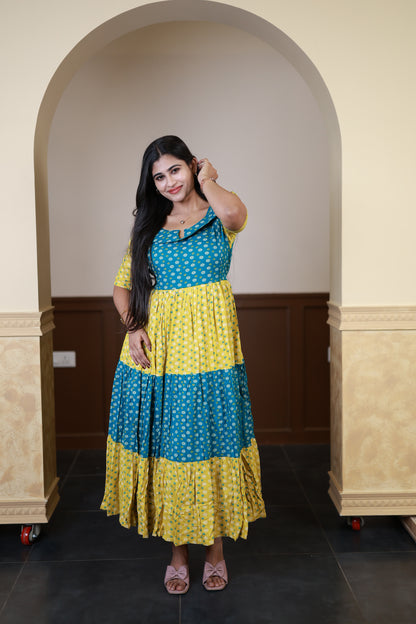 Premium Cotton Blend Flex Fabric  Maxi with Cotton lining FC0149