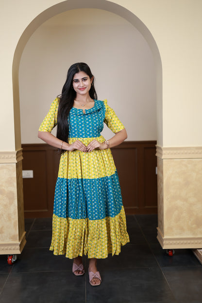Premium Cotton Blend Flex Fabric  Maxi with Cotton lining FC0149