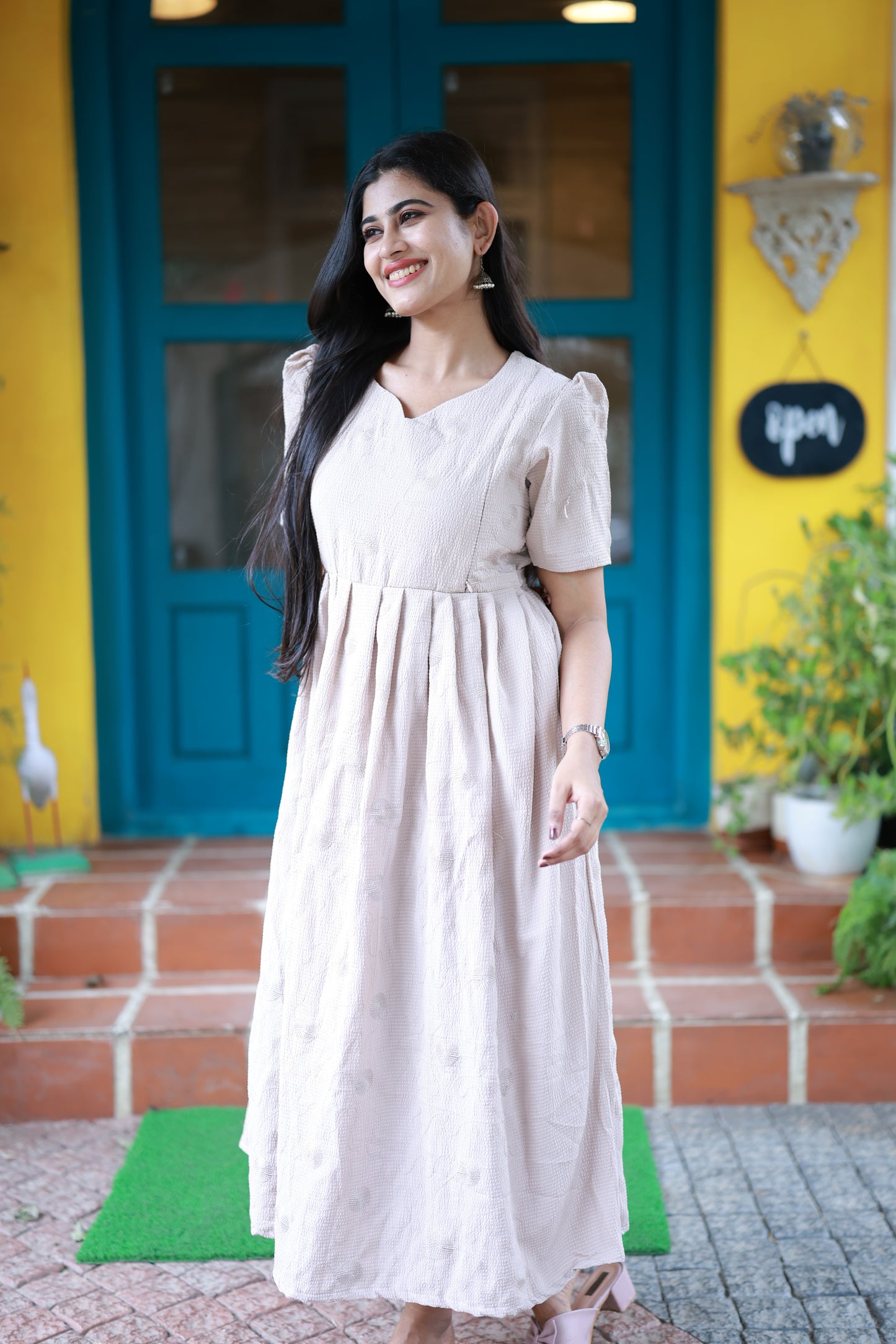 FESTIVE SPECIAL Premium Popcorn Embroidery Maxi with lining FC0151