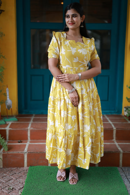 Premium Cotton Flex Fabric  Maxi with Cotton lining FC0143