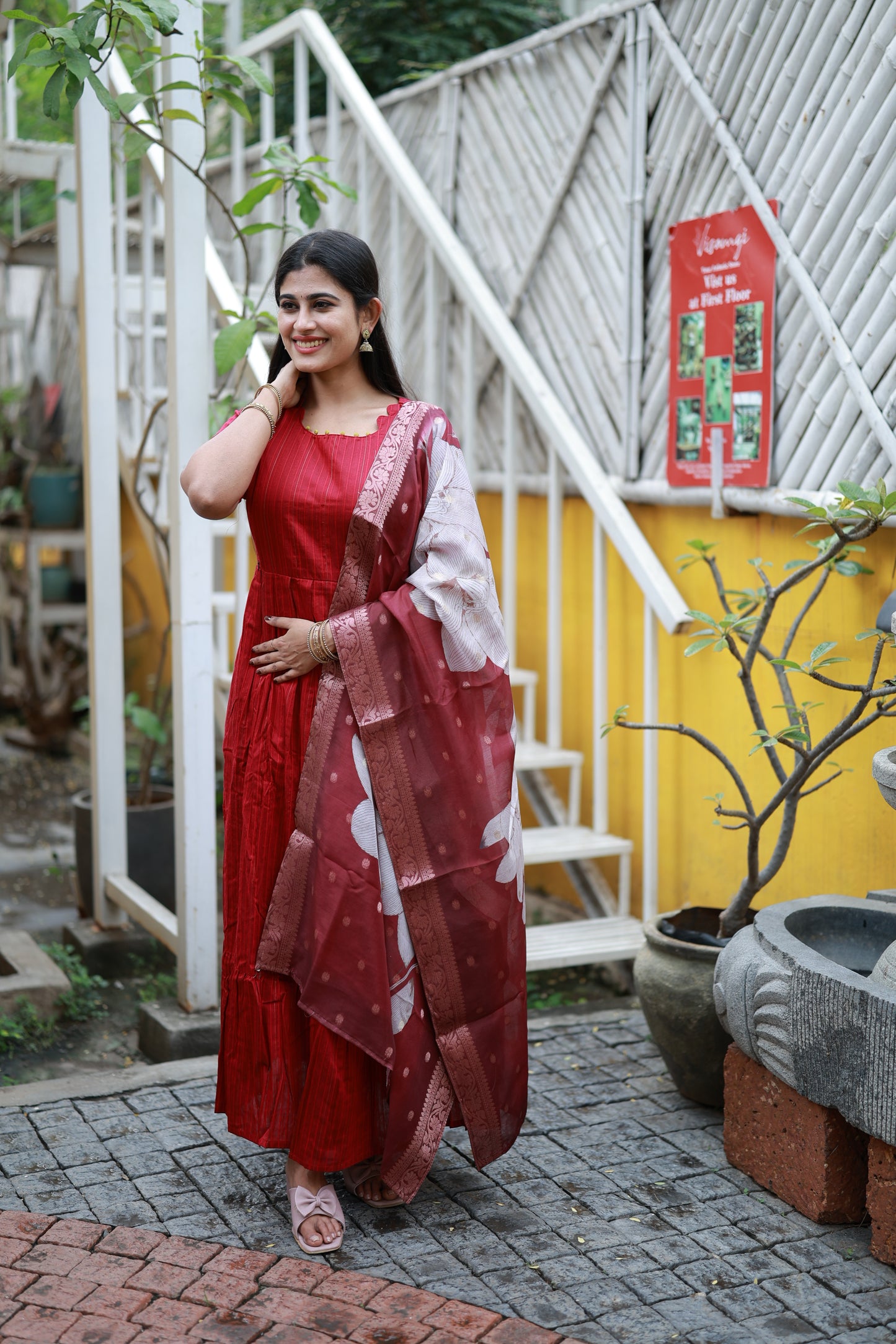 NEW FESTIVE Raw Silk Maxi with Digital Printed Duppata- Feeding/Non Feeding FC0171