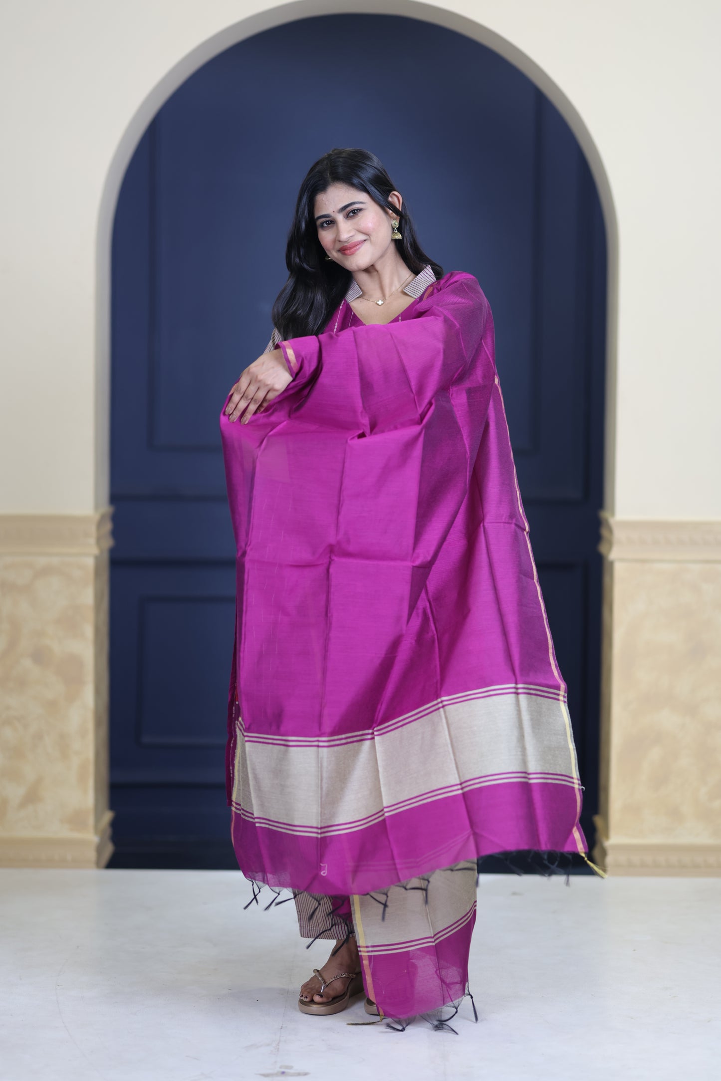 Premium Raw Silk Salwar Set-(Top,Bottom,Duppatta)-Non Feeding Only FC0316