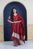 Premium Raw Silk Salwar Set-(Top,Bottom,Duppatta)-Non Feeding Only