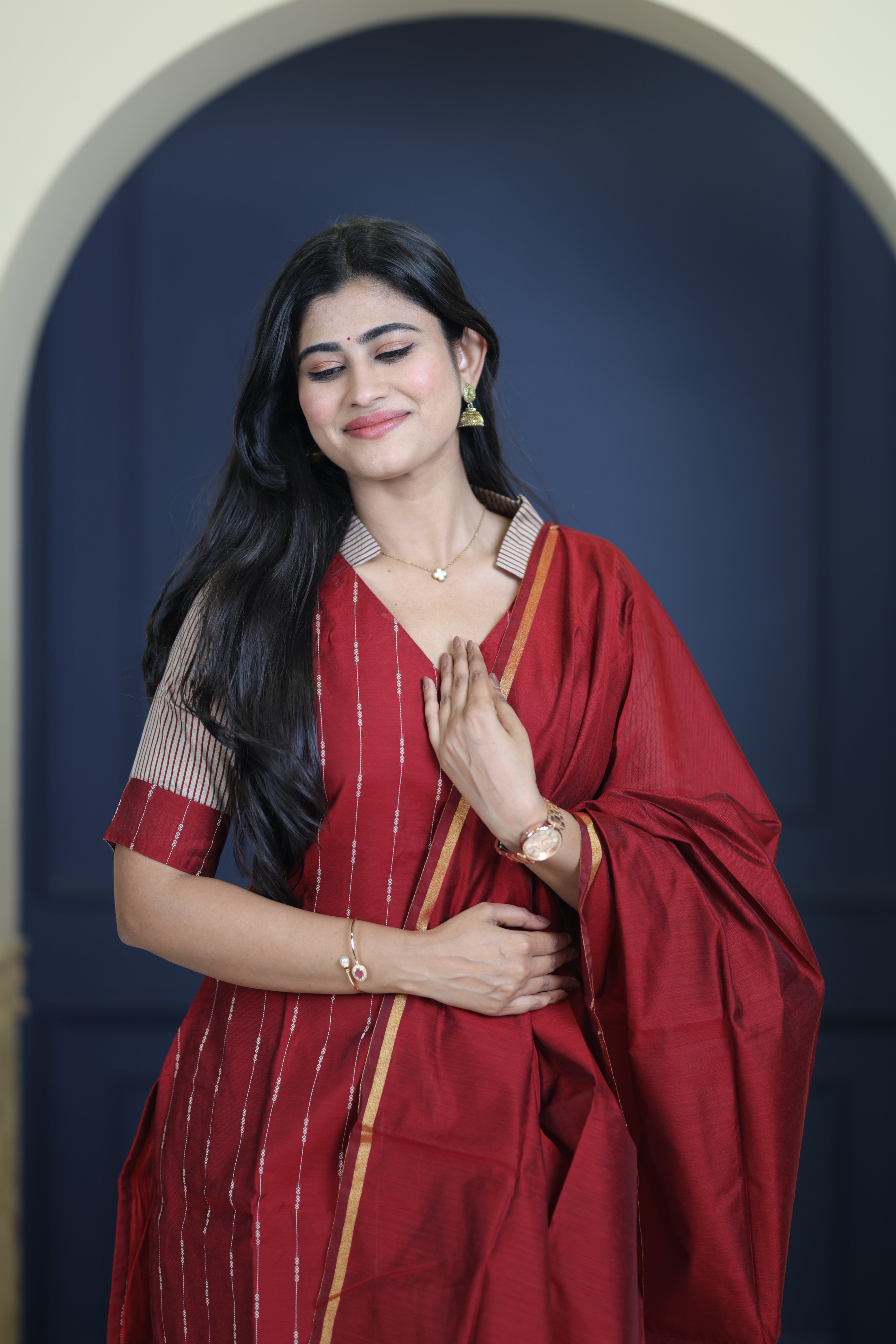 Premium Raw Silk Salwar Set-(Top,Bottom,Duppatta)-Non Feeding Only