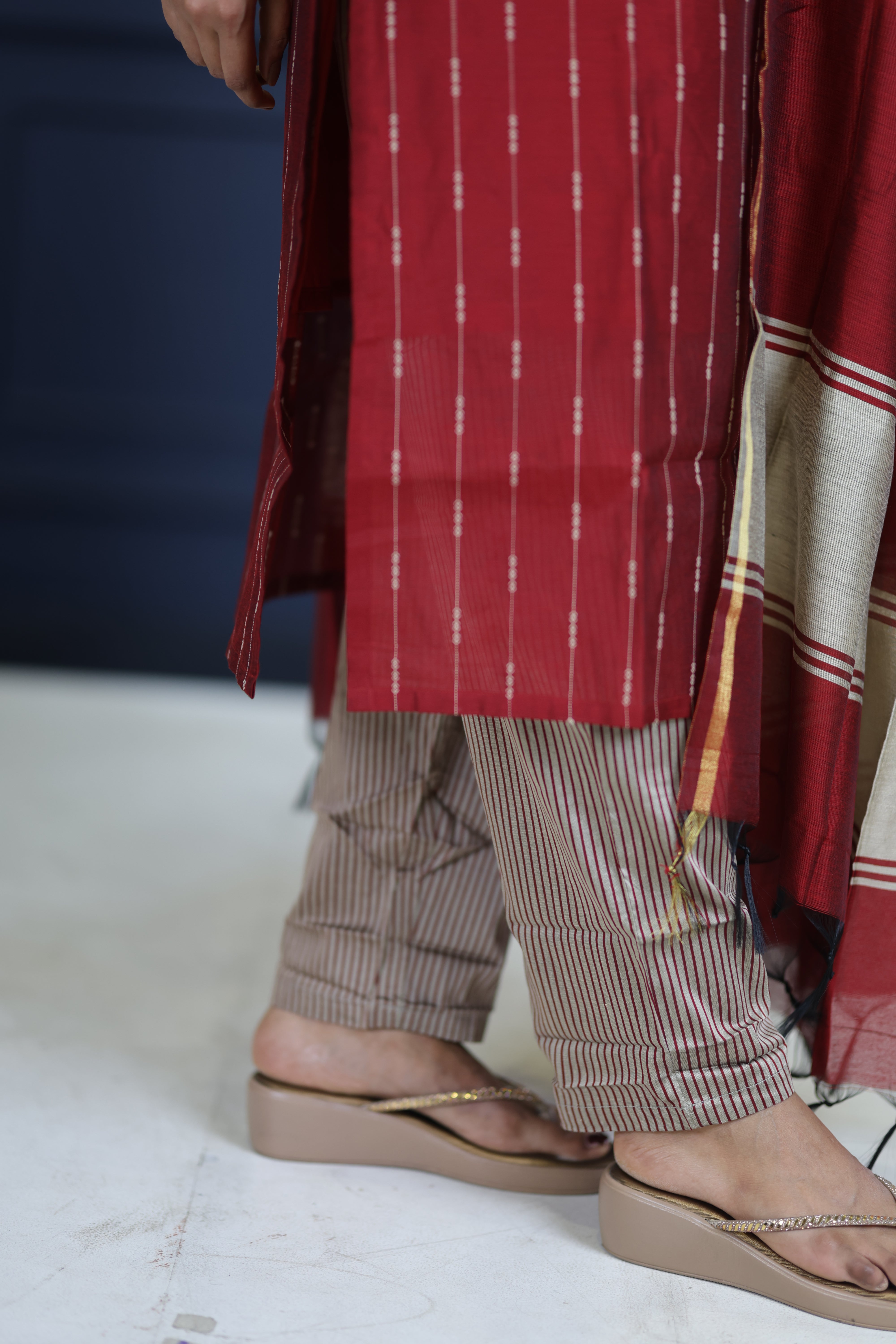 Premium Raw Silk Salwar Set-(Top,Bottom,Duppatta)-Non Feeding Only