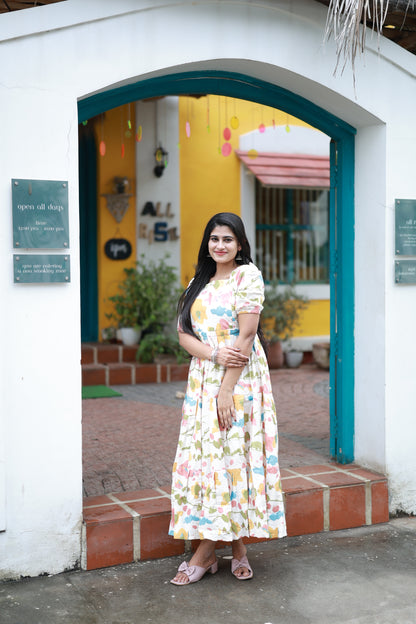 Premium Cotton Flex Fabric  Maxi with Cotton lining FC0140