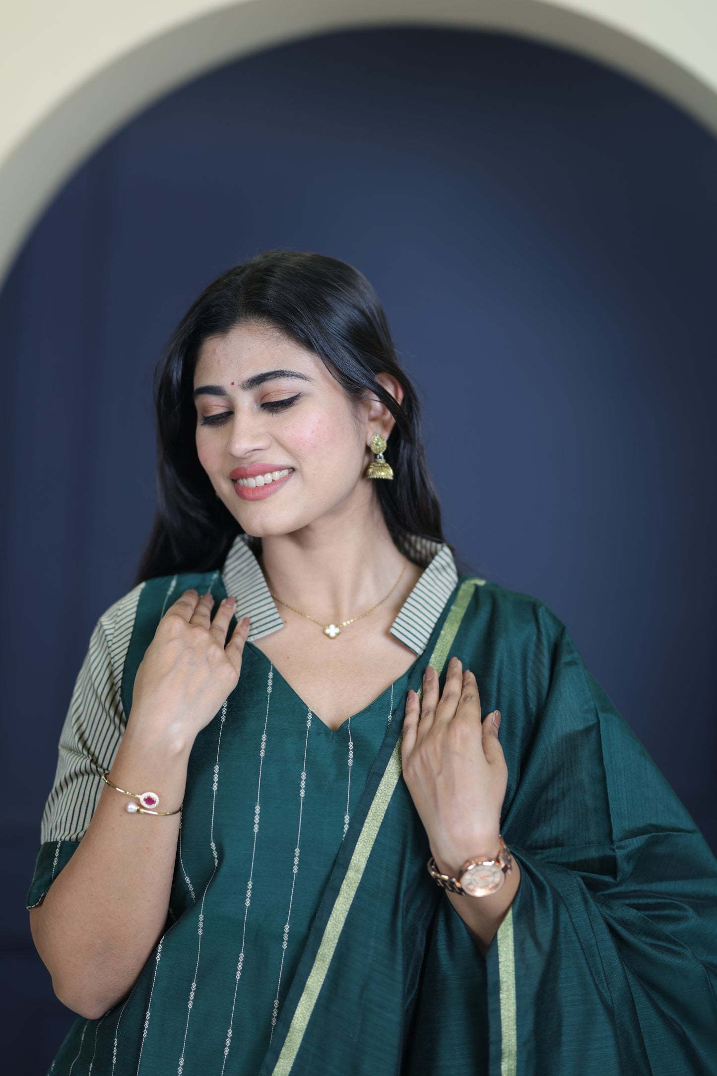 Premium Raw Silk Salwar Set-(Top,Bottom,Duppatta)-Non Feeding Only FC0317