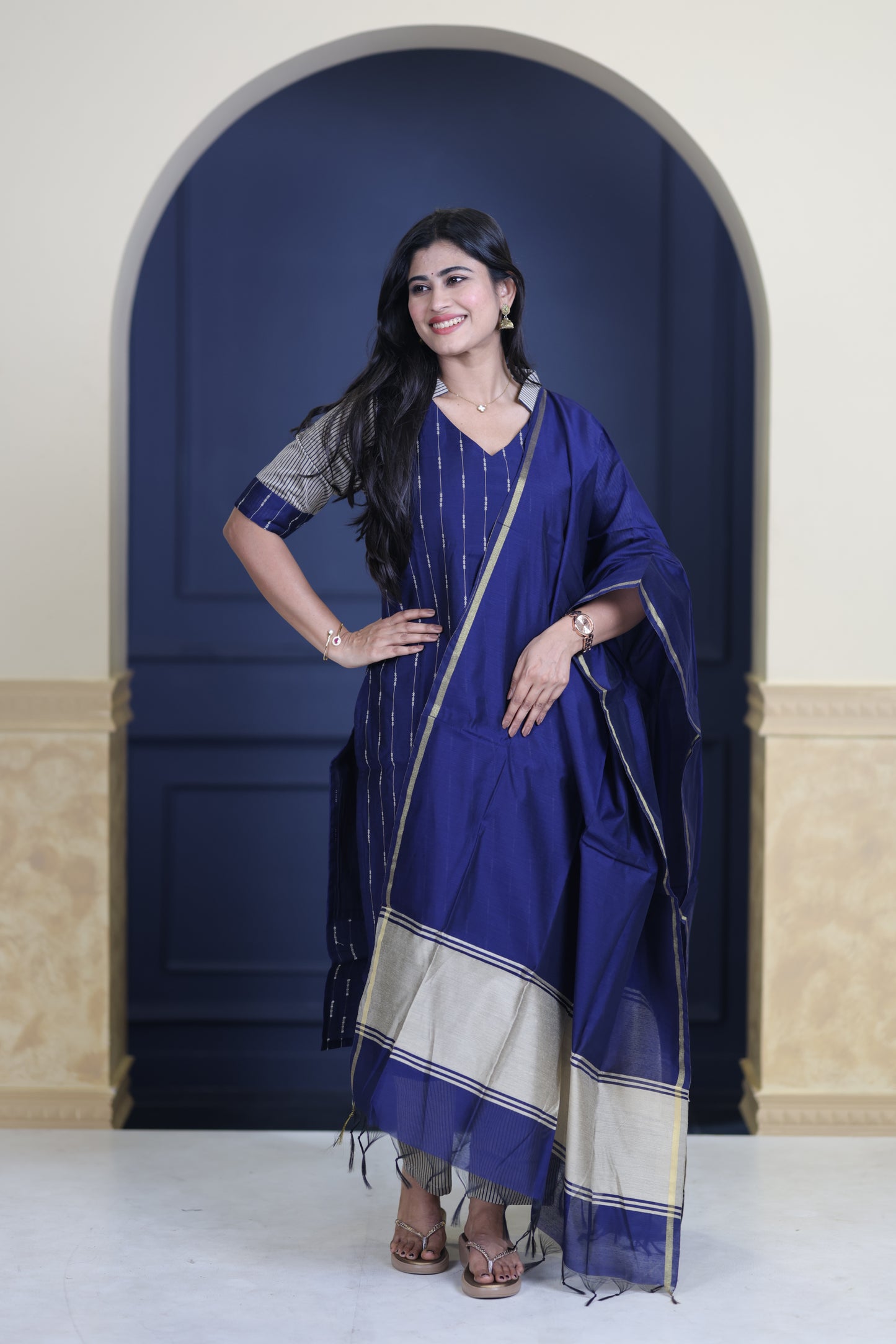 Premium Raw Silk Salwar Set-(Top,Bottom,Duppatta)-Non Feeding Only FC0315