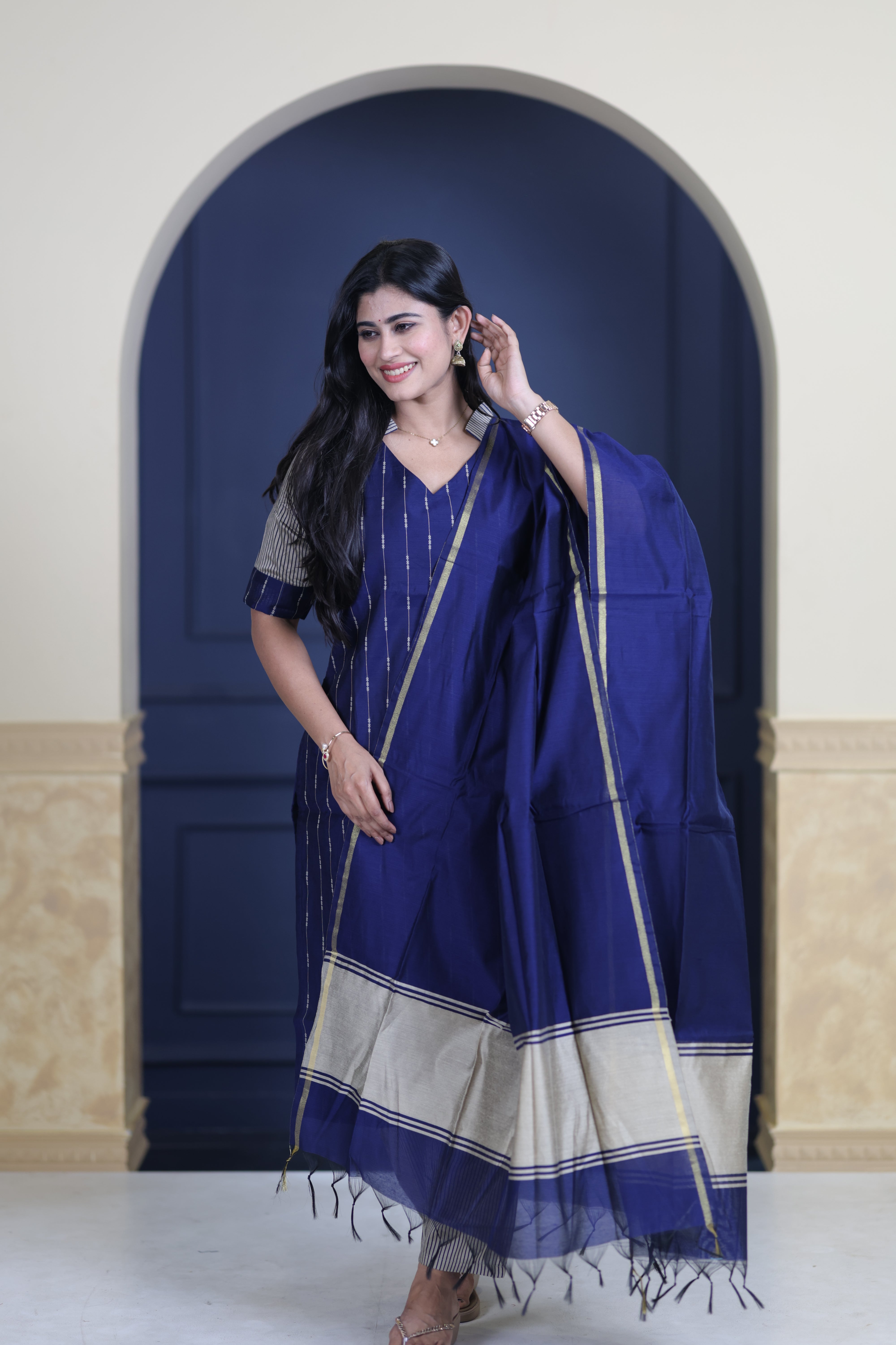 Premium Raw Silk Salwar Set-(Top,Bottom,Duppatta)-Non Feeding Only