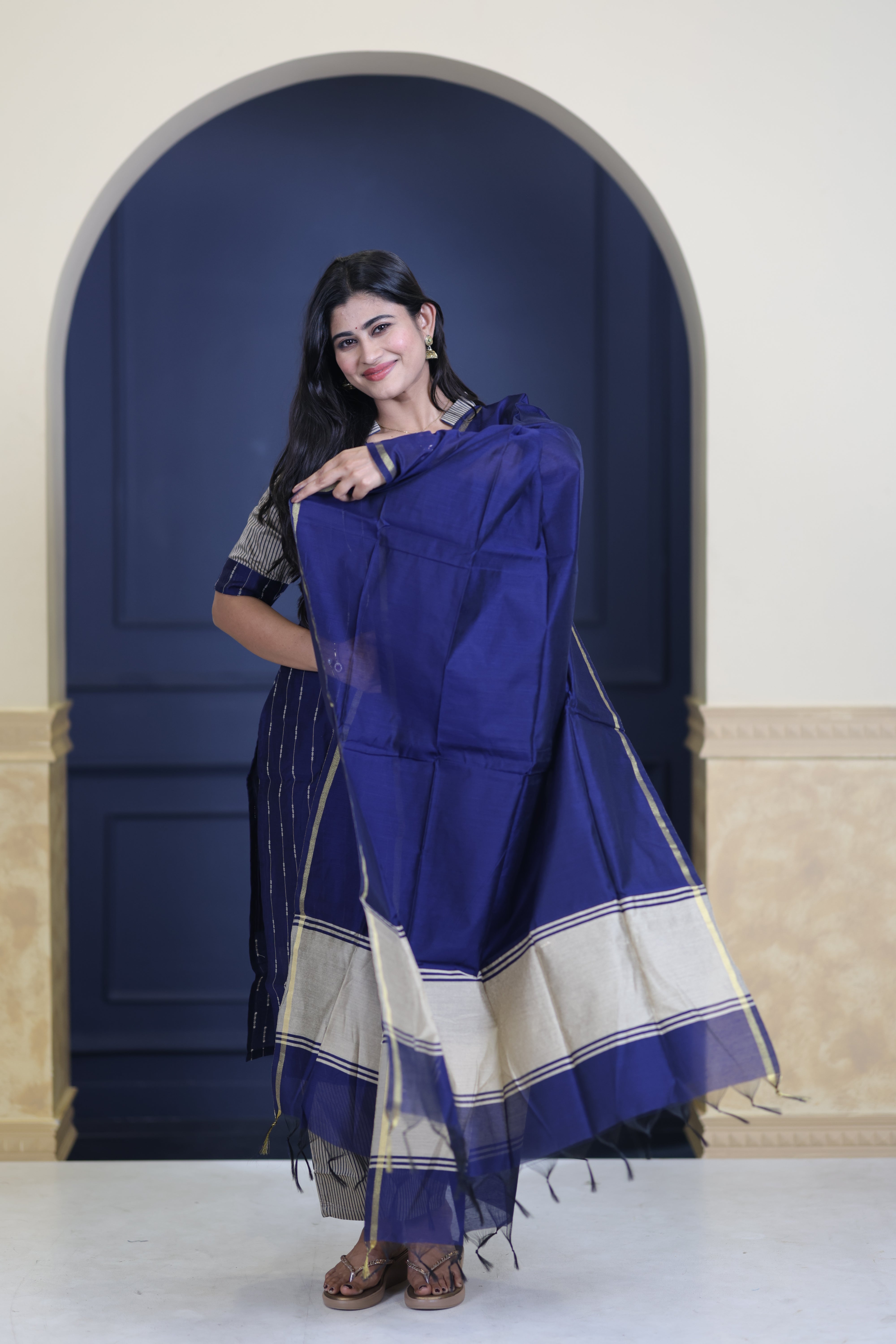 Premium Raw Silk Salwar Set-(Top,Bottom,Duppatta)-Non Feeding Only