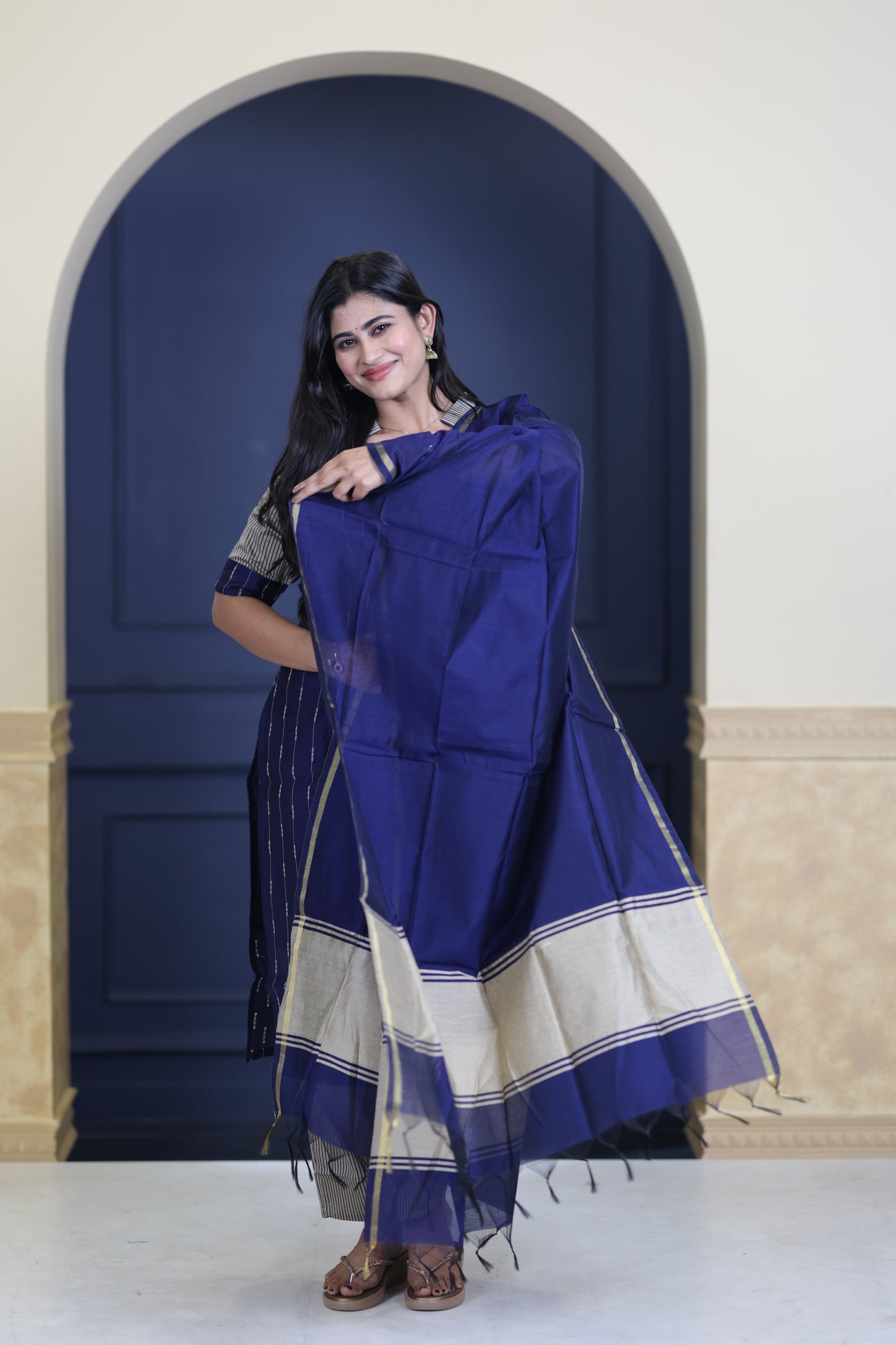 Premium Raw Silk Salwar Set-(Top,Bottom,Duppatta)-Non Feeding Only FC0315