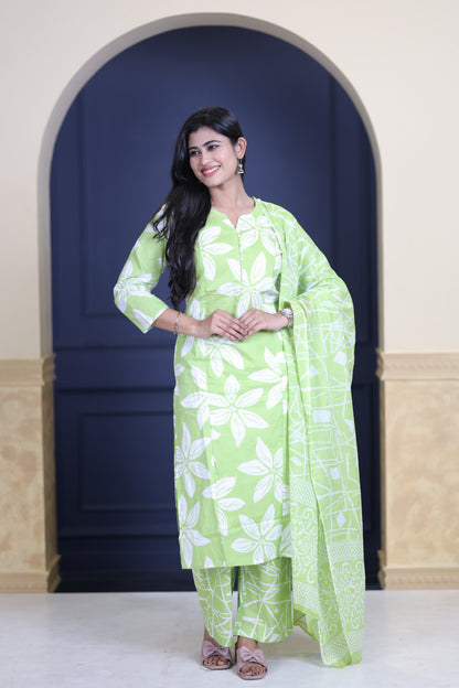 Soft Cotton Corset Salwar Set-(Top,Bottom,Duppatta)-Non Feeding Only FC0320