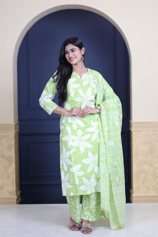 Soft Cotton Corset Salwar Set-(Top,Bottom,Duppatta)-Non Feeding Only FC0320