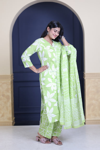 Soft Cotton Corset Salwar Set-(Top,Bottom,Duppatta)-Non Feeding Only FC0320