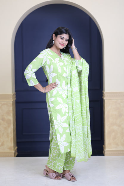 Soft Cotton Corset Salwar Set-(Top,Bottom,Duppatta)-Non Feeding Only FC0320