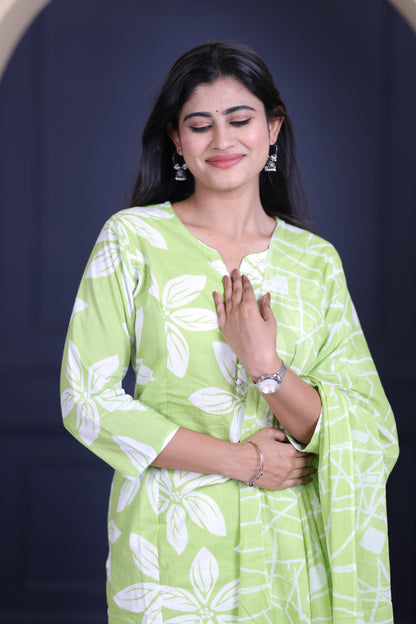 Soft Cotton Corset Salwar Set-(Top,Bottom,Duppatta)-Non Feeding Only FC0320
