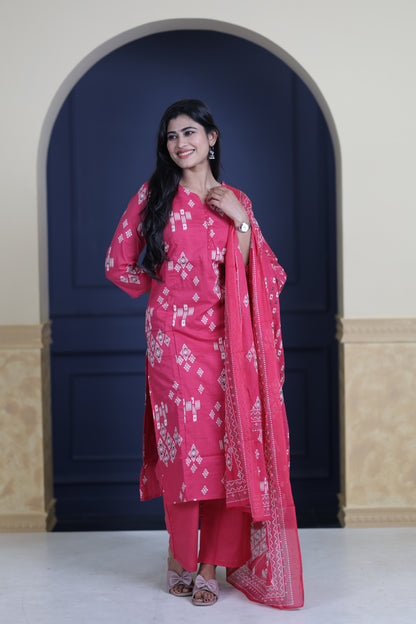 Soft Cotton Corset Salwar Set-(Top,Bottom,Duppatta)-Non Feeding Only FC0319