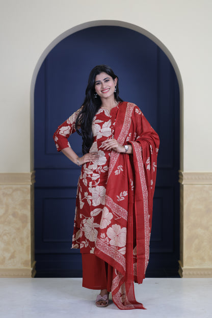 Soft Cotton Corset Salwar Set-(Top,Bottom,Duppatta)-Non Feeding Only FC0318