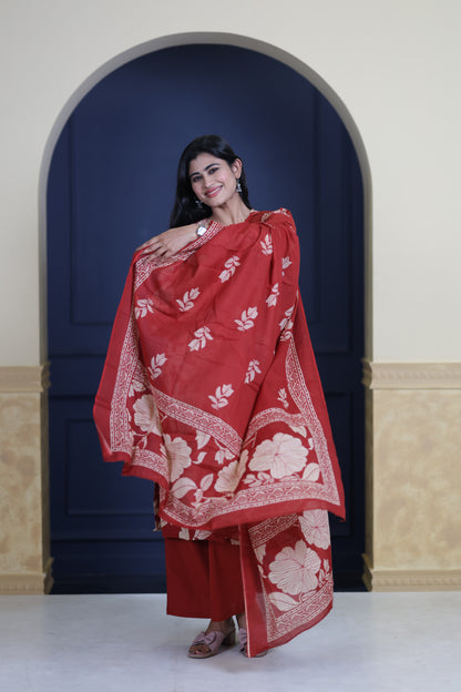 Soft Cotton Corset Salwar Set-(Top,Bottom,Duppatta)-Non Feeding Only FC0318