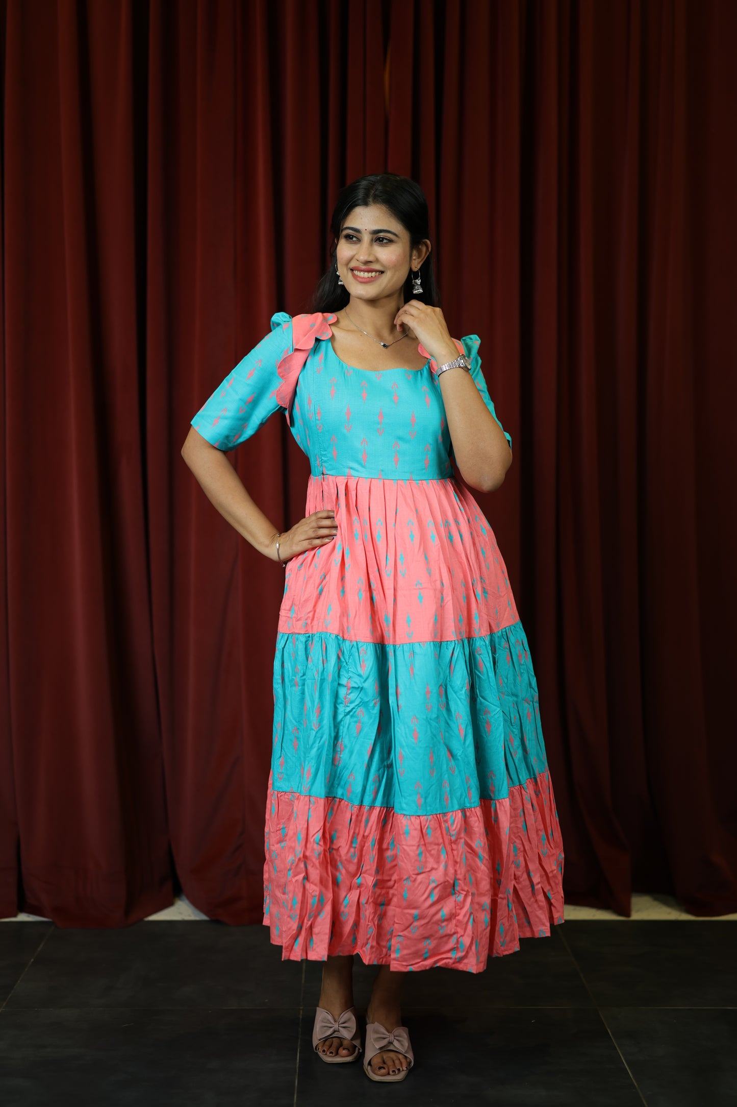 Premium Cotton Blend Flex Fabric  Maxi with Cotton lining
