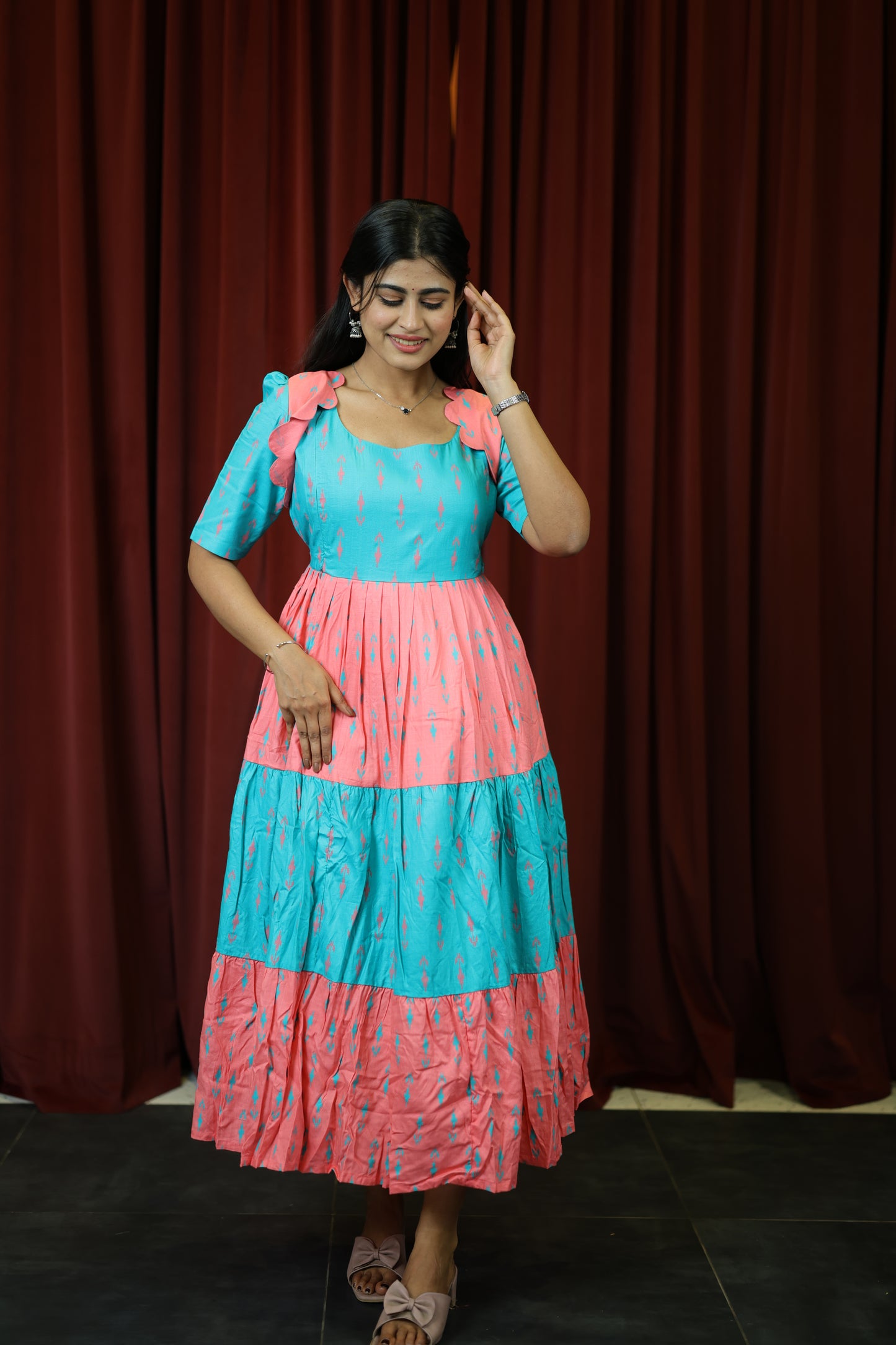 Premium Cotton Blend Flex Fabric  Maxi with Cotton lining