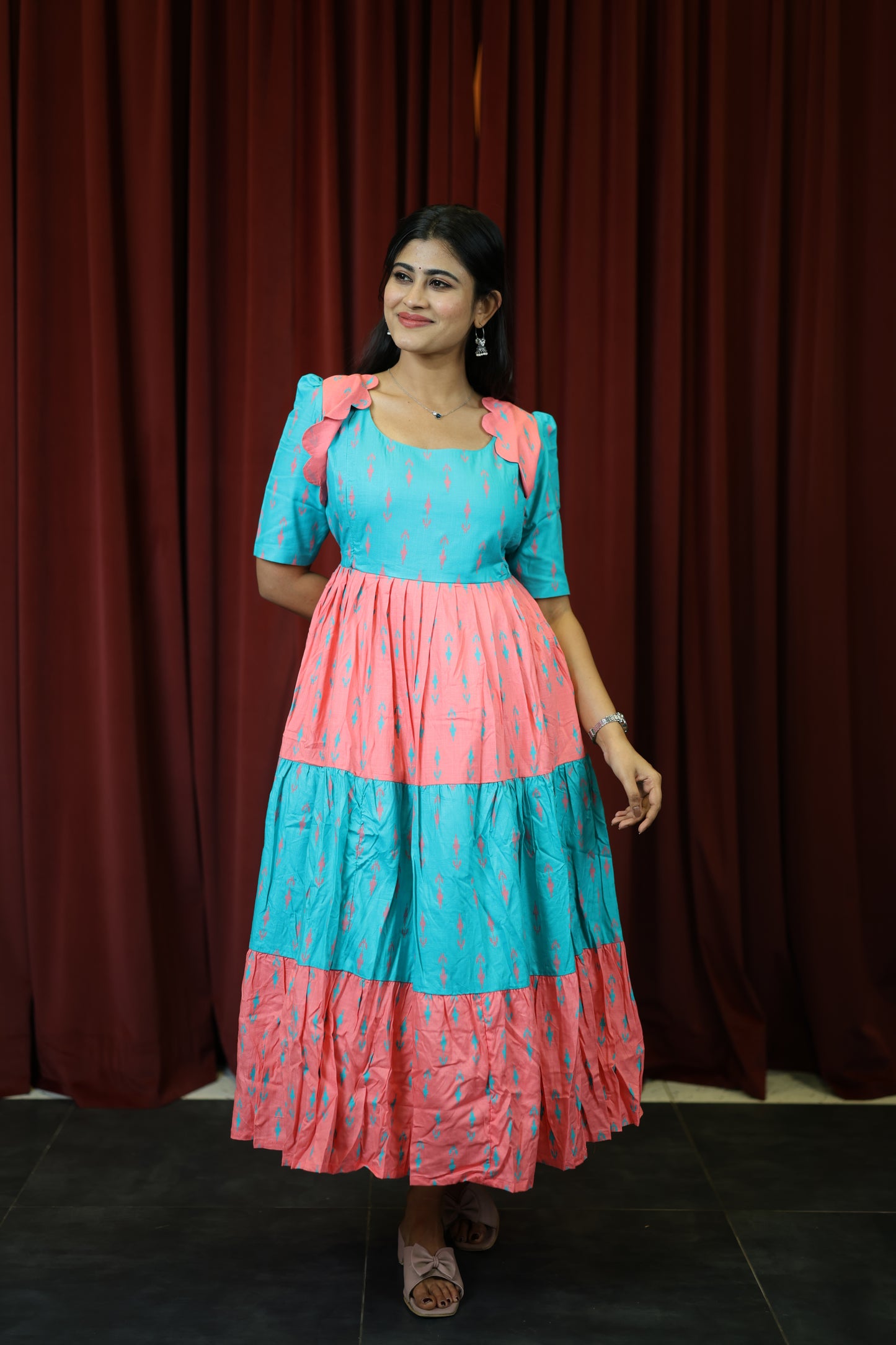 Premium Cotton Blend Flex Fabric  Maxi with Cotton lining