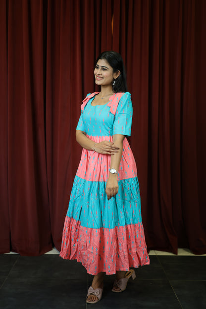 Premium Cotton Blend Flex Fabric  Maxi with Cotton lining