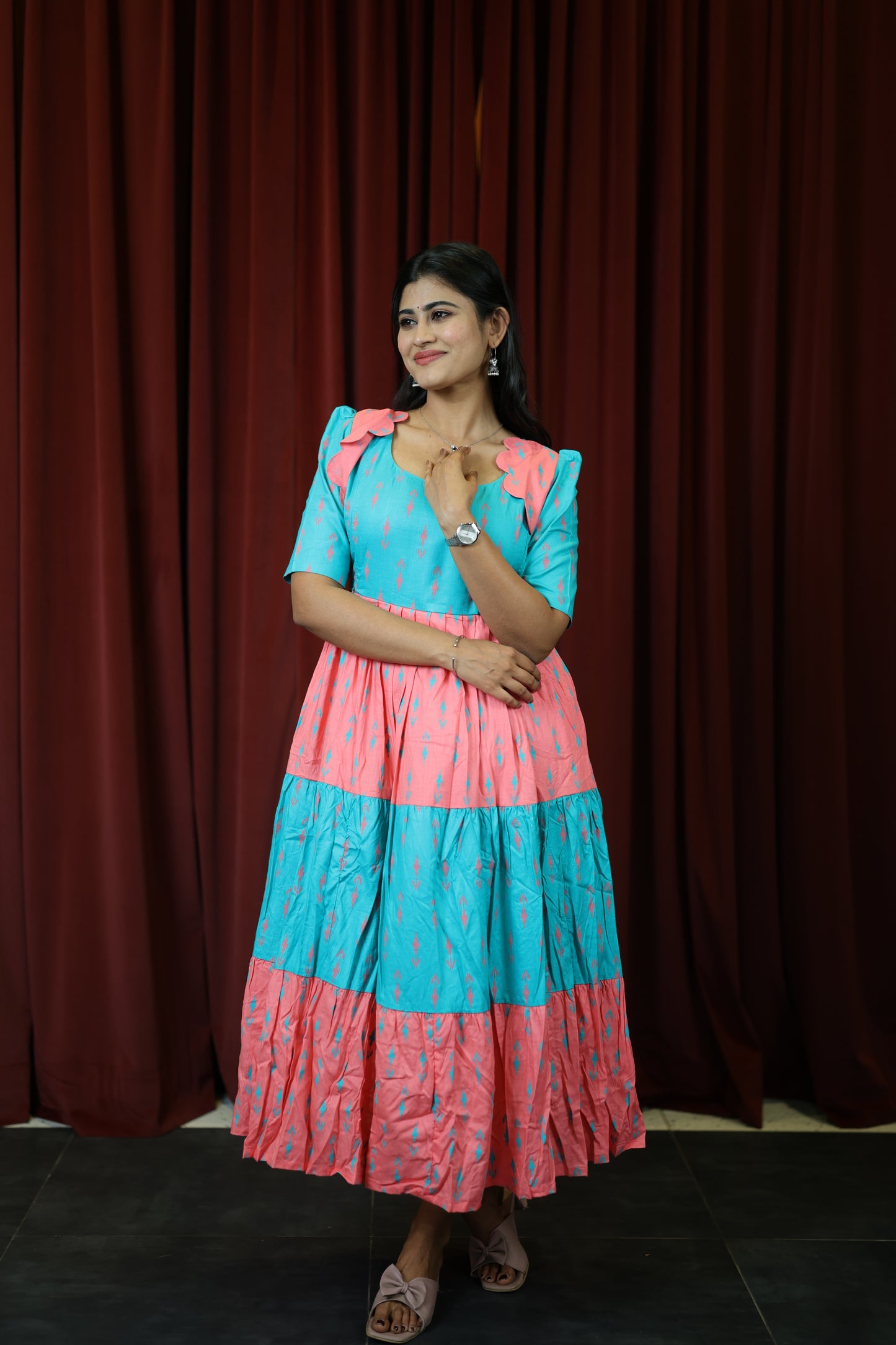 Premium Cotton Blend Flex Fabric  Maxi with Cotton lining