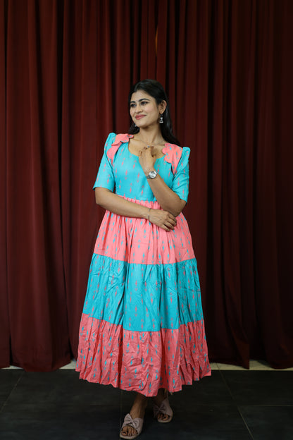 Premium Cotton Blend Flex Fabric  Maxi with Cotton lining