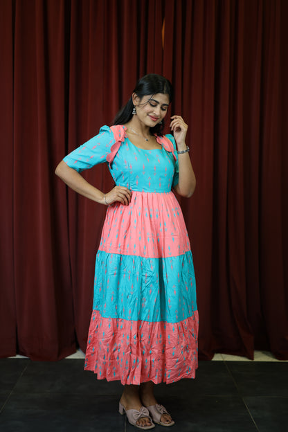 Premium Cotton Blend Flex Fabric  Maxi with Cotton lining